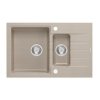 Quadron PETER 156 GraniteQ zlewozmywak granitowy pearl beige (beżowy) 1,5-komorowy z/o (78x50x20) z syfonem i zaślepką HCQP57850BEZP